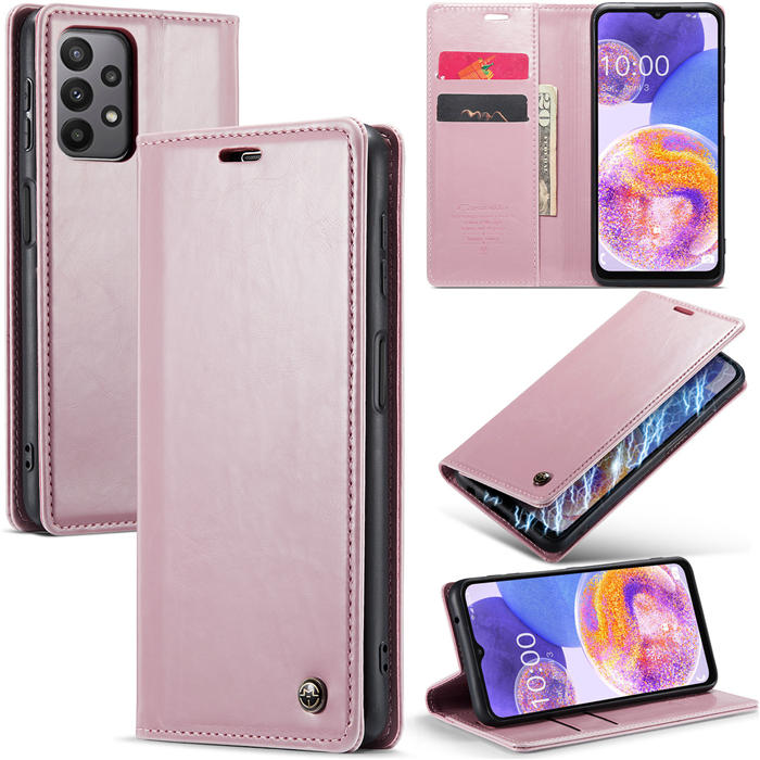 CaseMe Samsung Galaxy A23 Wallet Magnetic Case Pink - Click Image to Close