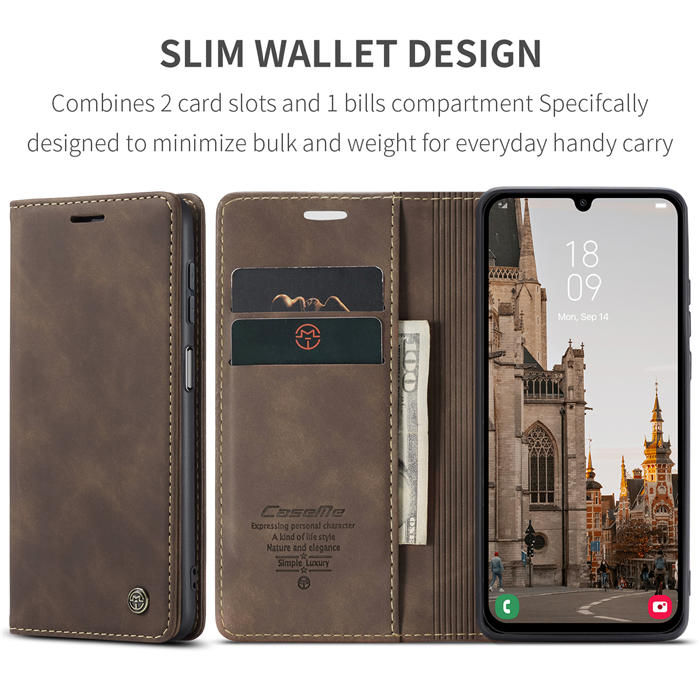 CaseMe Samsung Galaxy A24 4G Wallet Suede Leather Case