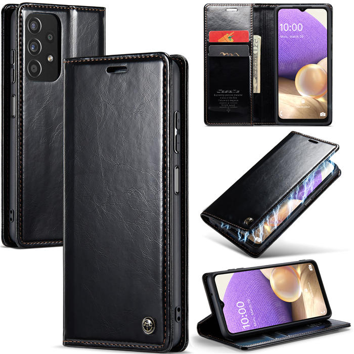 CaseMe Samsung Galaxy A32 5G Wallet Magnetic Case Black