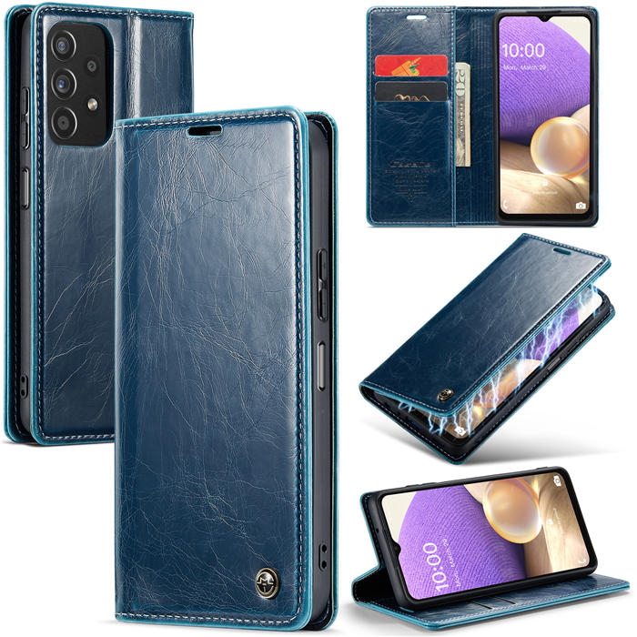 CaseMe Samsung Galaxy A32 5G Wallet Magnetic Case Blue