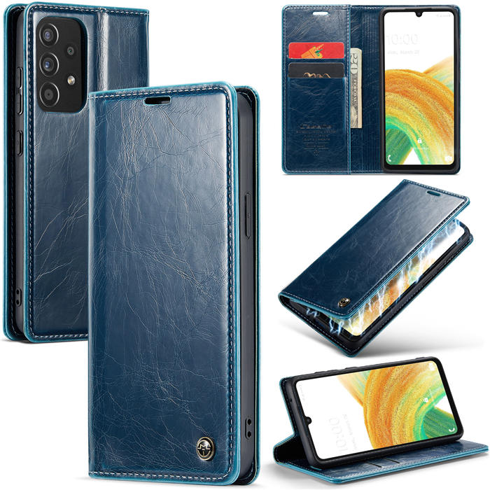 CaseMe Samsung Galaxy A33 5G Wallet Magnetic Case Blue