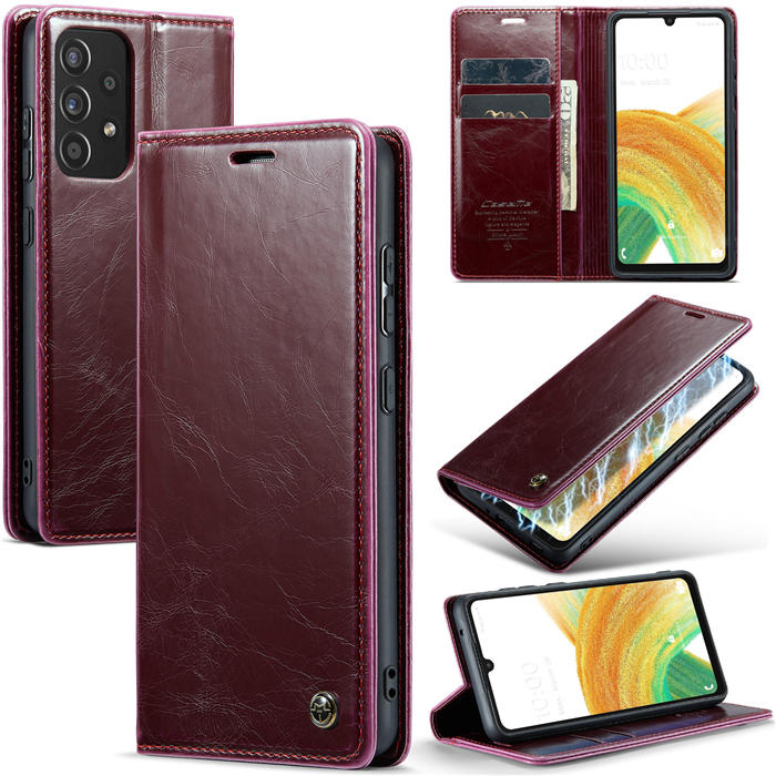 CaseMe Samsung Galaxy A33 5G Wallet Magnetic Case Red