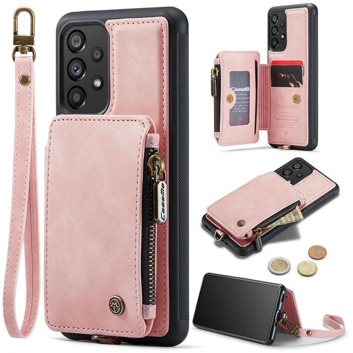CaseMe Samsung Galaxy A33 5G Wallet RFID Blocking Case Pink