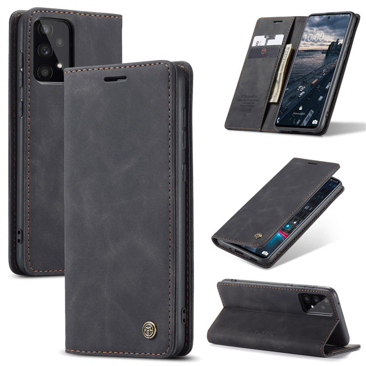 CaseMe Samsung Galaxy A33 5G Wallet Magnetic Case Black - Click Image to Close