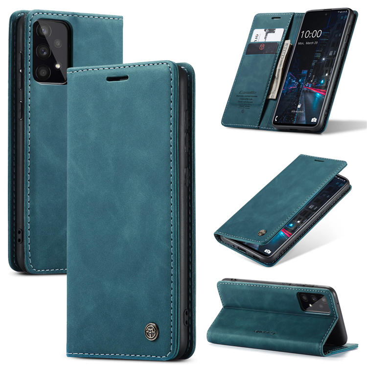 CaseMe Samsung Galaxy A33 5G Wallet Magnetic Case Blue - Click Image to Close