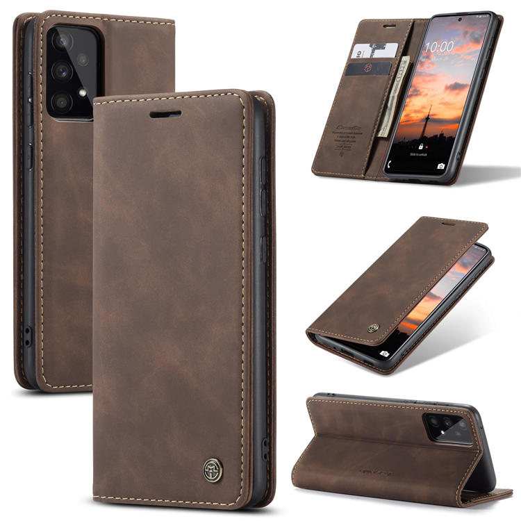 CaseMe Samsung Galaxy A33 5G Wallet Magnetic Case Coffee - Click Image to Close
