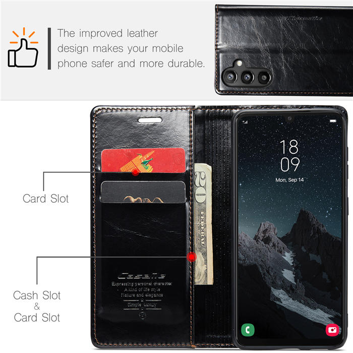 CaseMe Samsung Galaxy A34 5G Wallet Kickstand Magnetic Flip Case
