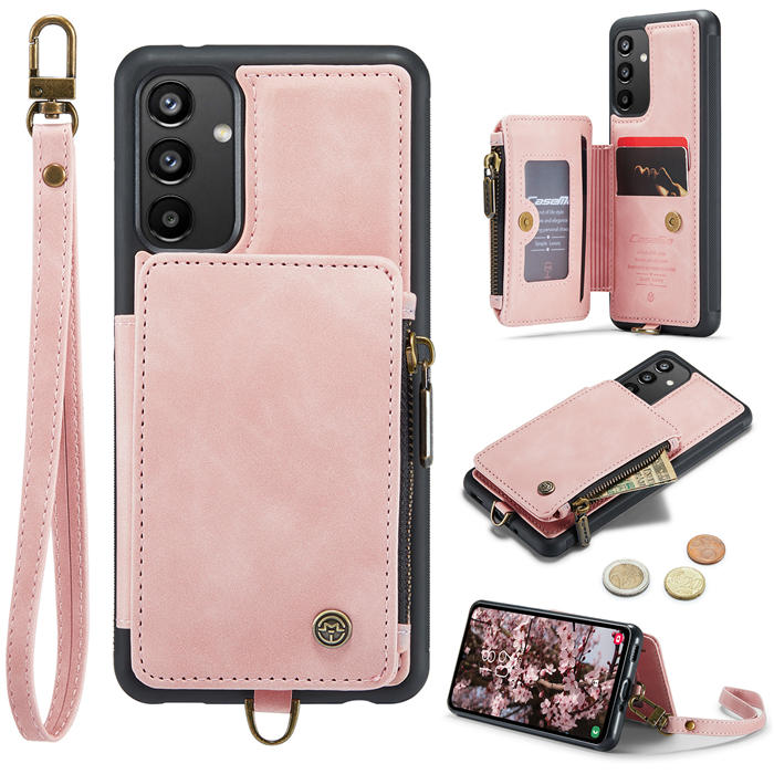 CaseMe Samsung Galaxy A34 5G Wallet RFID Blocking Case Pink