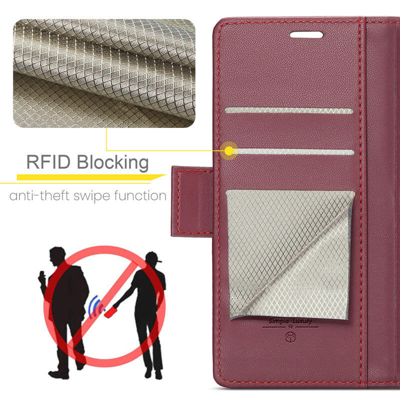 CaseMe Samsung Galaxy A35 Wallet RFID Blocking Case
