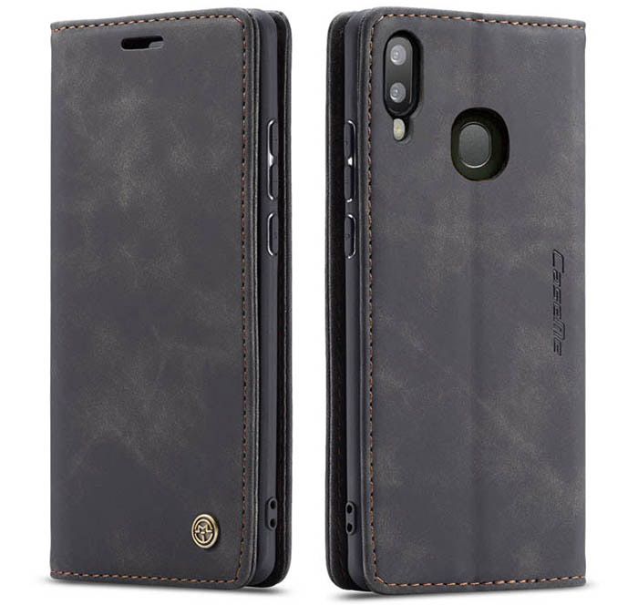 CaseMe Samsung Galaxy A40 Retro Wallet Kickstand Magnetic Flip Leather Case