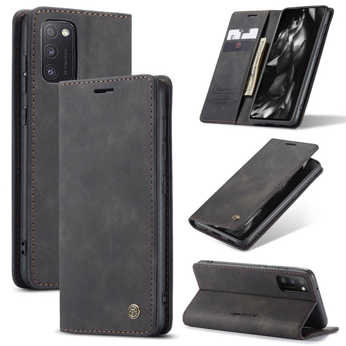 CaseMe Samsung Galaxy A41 Wallet Stand Magnetic Case Black