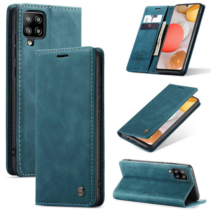 CaseMe Samsung Galaxy A42 5G Wallet Stand Magnetic Case Blue