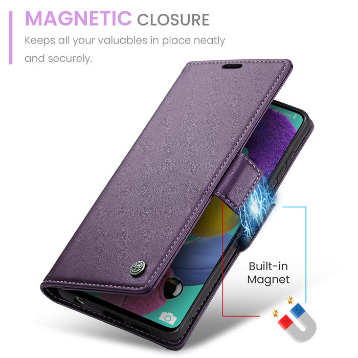 CaseMe Samsung Galaxy A51 4G Wallet RFID Blocking Magnetic Buckle Case