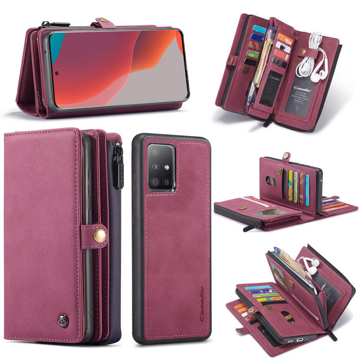 CaseMe Samsung Galaxy A51 Multi-Functional Wallet Case Red