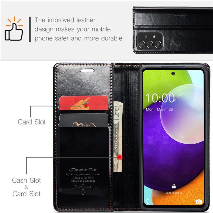 CaseMe Samsung Galaxy A52 Wallet Kickstand Magnetic Flip Case