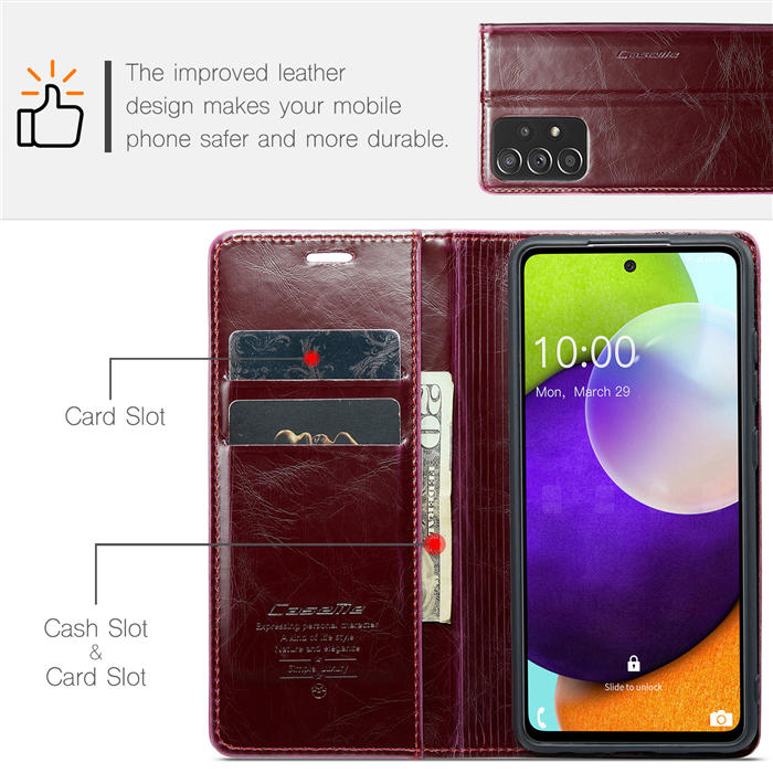 CaseMe Samsung Galaxy A52 Wallet Kickstand Magnetic Flip Case