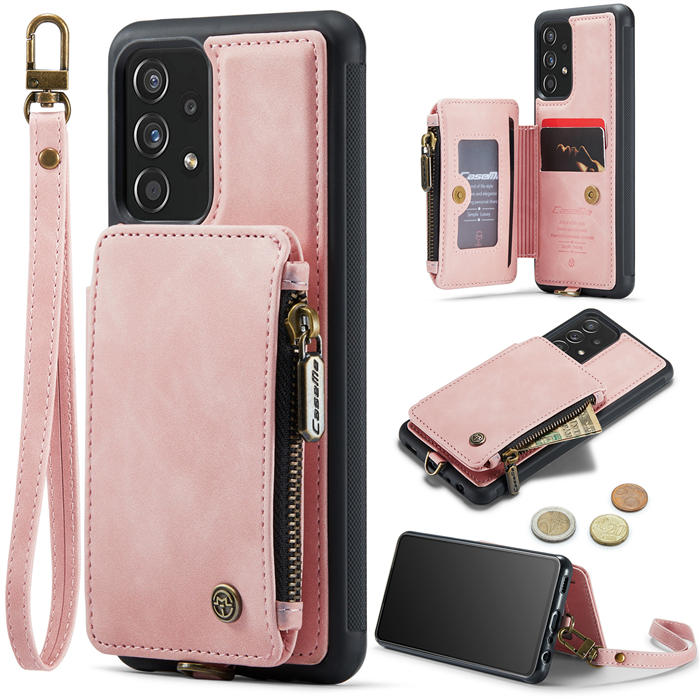 CaseMe Samsung Galaxy A52 Wallet RFID Blocking Case Pink