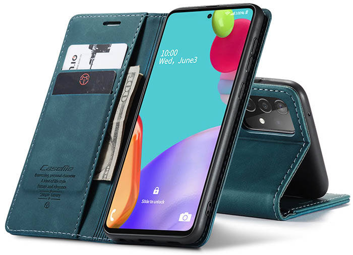 CaseMe Samsung Galaxy A52 5G Wallet Kickstand Magnetic Flip Leather Case