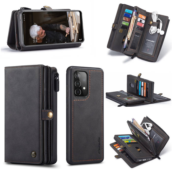 CaseMe Samsung Galaxy A52 5G Multi-Functional Wallet Case Black