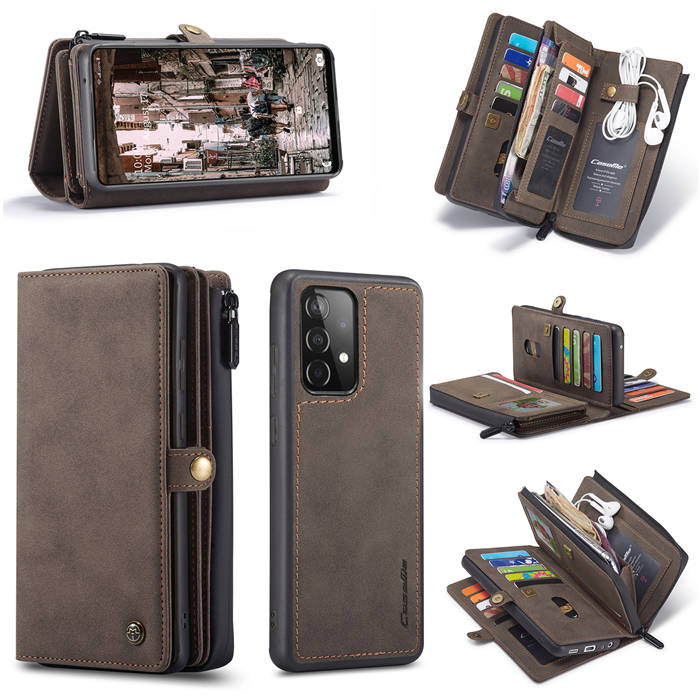 CaseMe Samsung Galaxy A52 5G Multi-Functional Wallet Case Coffee