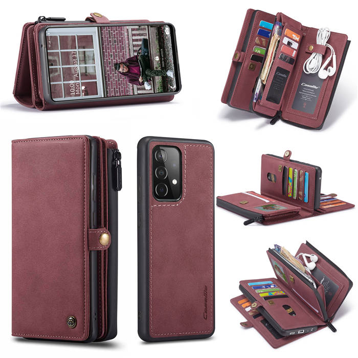 CaseMe Samsung Galaxy A52 5G Multi-Functional Wallet Case Red