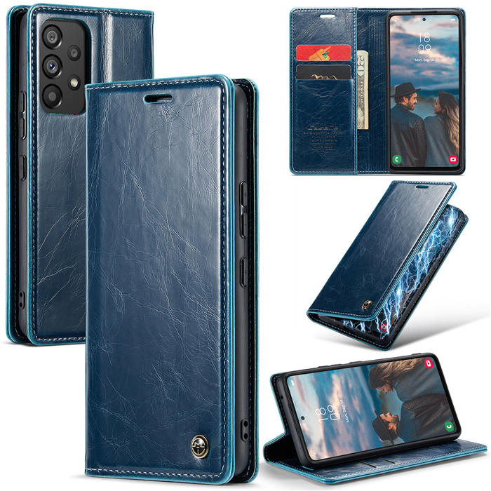 CaseMe Samsung Galaxy A53 5G Wallet Magnetic Case Blue