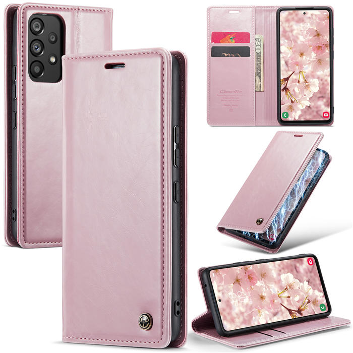 CaseMe Samsung Galaxy A53 5G Wallet Magnetic Case Pink - Click Image to Close
