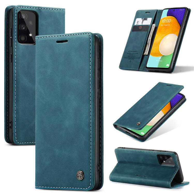 CaseMe Samsung Galaxy A53 5G Wallet Magnetic Case Blue - Click Image to Close