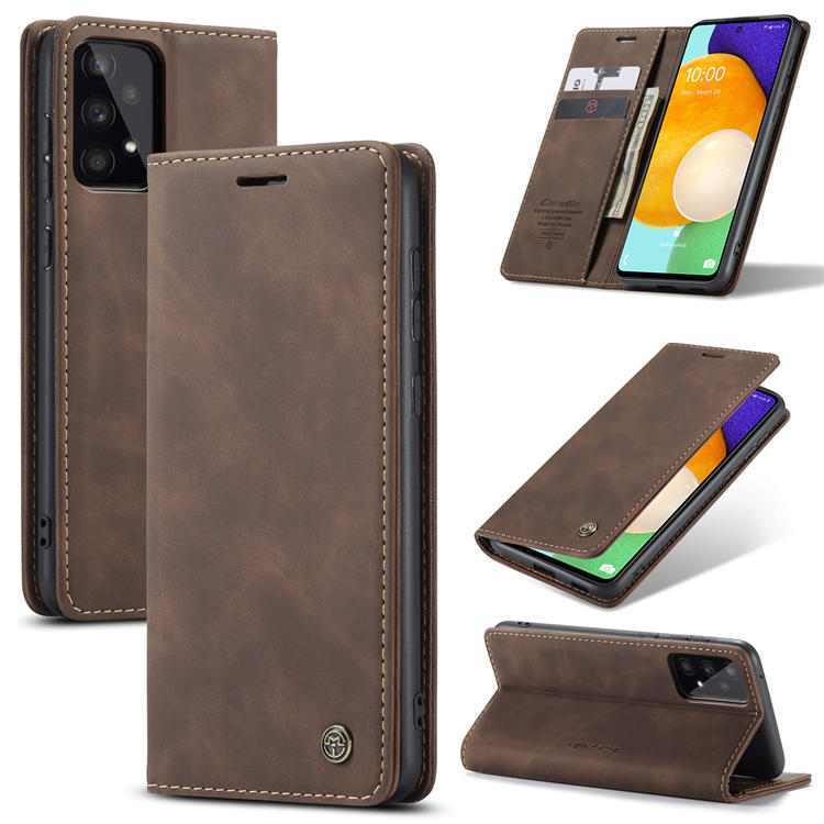 CaseMe Samsung Galaxy A53 5G Wallet Magnetic Case Coffee - Click Image to Close