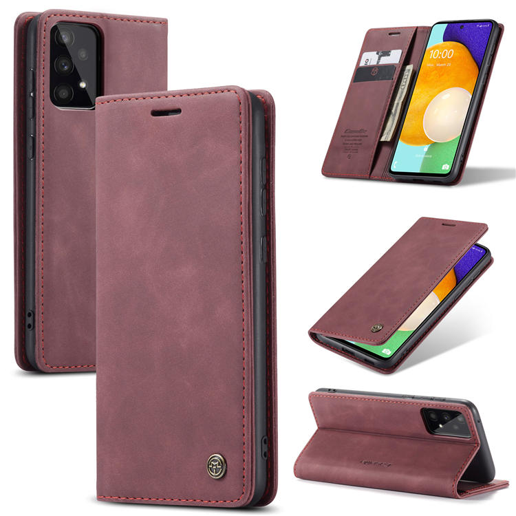 CaseMe Samsung Galaxy A53 5G Wallet Magnetic Case Red - Click Image to Close