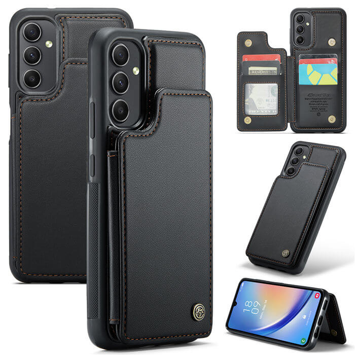CaseMe Samsung Galaxy A54 RFID Blocking Card Holder Case Black