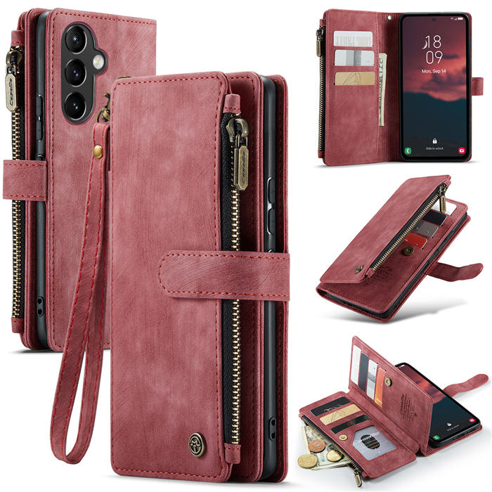 CaseMe Samsung Galaxy A54 Wallet Kickstand Case Red