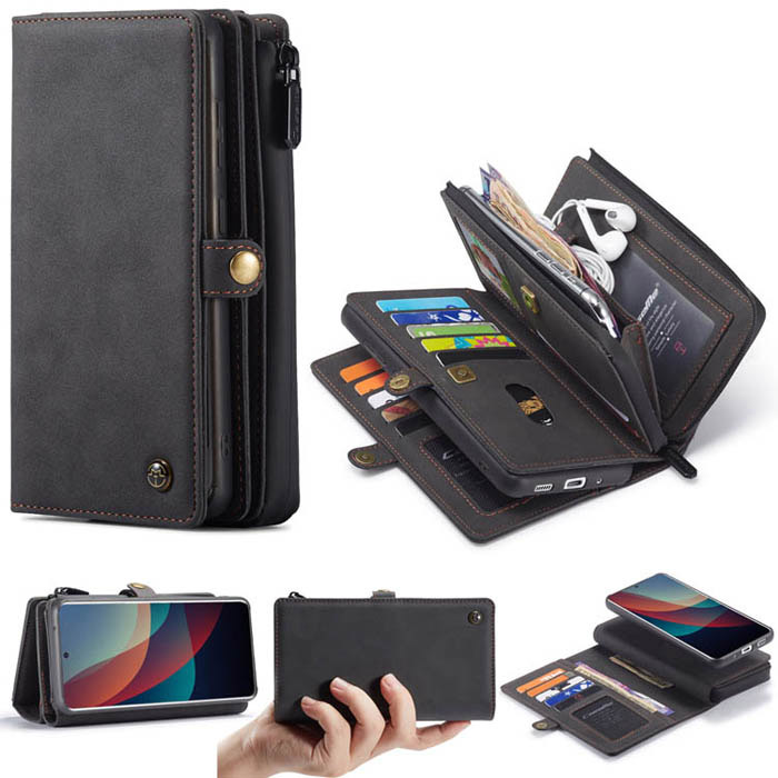 CaseMe Samsung Galaxy A71 Multi-Functional Wallet Case Black