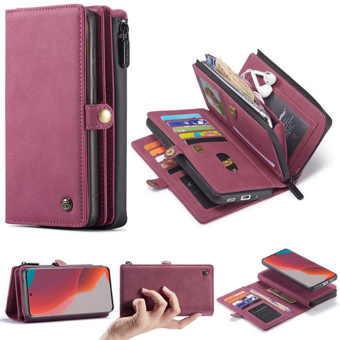 CaseMe Samsung Galaxy A71 Multi-Functional Wallet Case Red