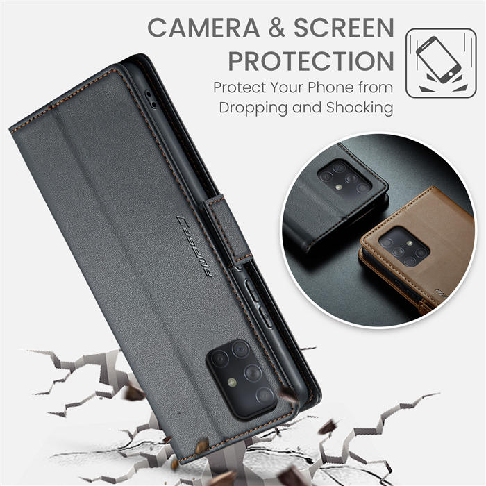 CaseMe Samsung Galaxy A71 4G Wallet RFID Blocking Magnetic Buckle Case