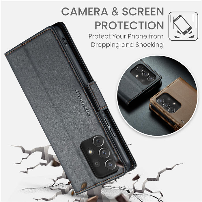 CaseMe Samsung Galaxy A72 Wallet RFID Blocking Magnetic Buckle Case