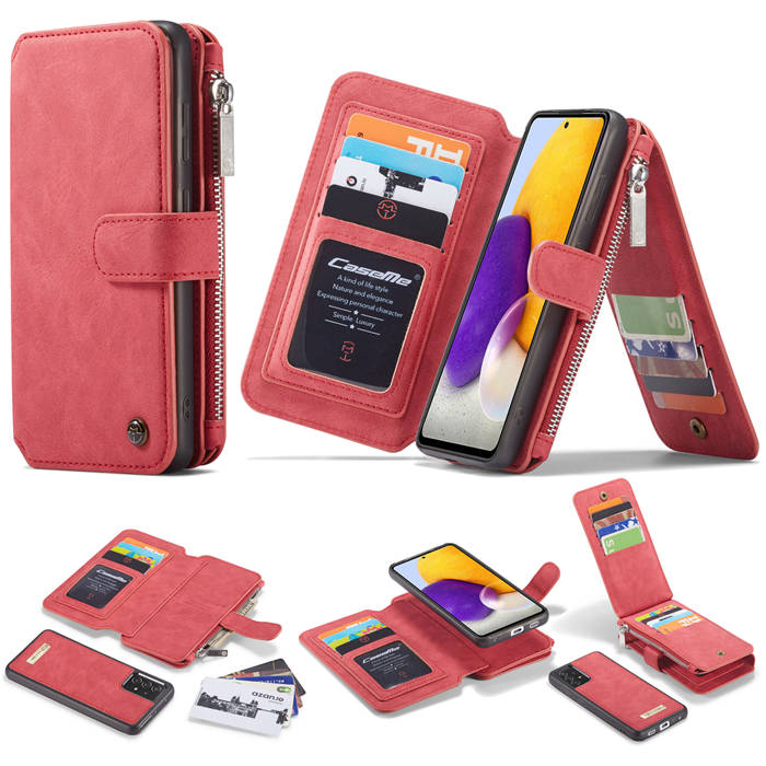 CaseMe Samsung Galaxy A72 Wallet Magnetic Case Red