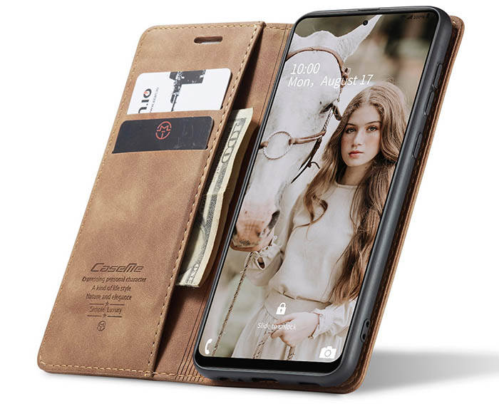 CaseMe Samsung Galaxy A72 Wallet Kickstand Magnetic Flip Leather Case
