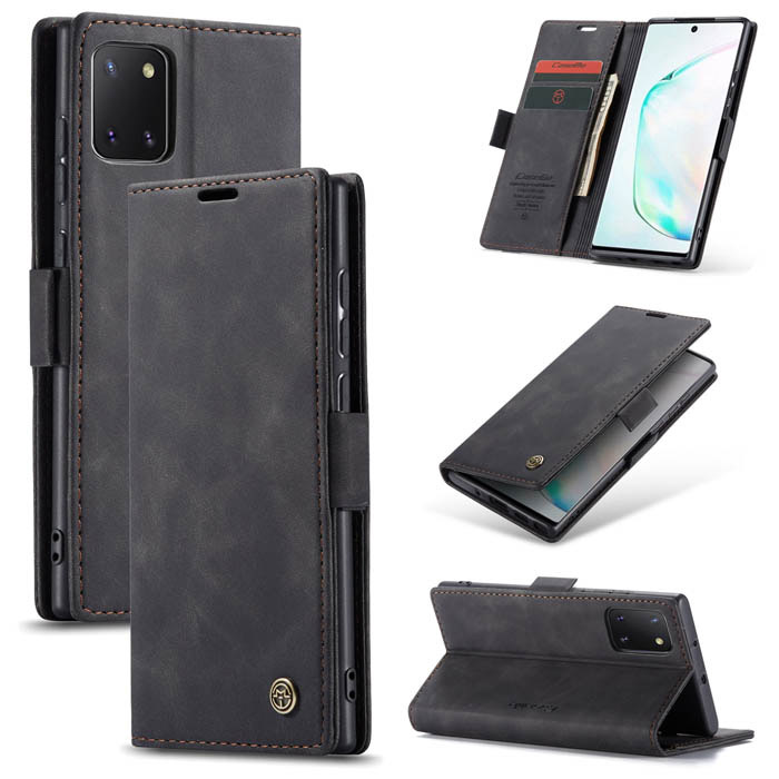 CaseMe Samsung Galaxy A81/Note 10 Lite Wallet Case Black - Click Image to Close