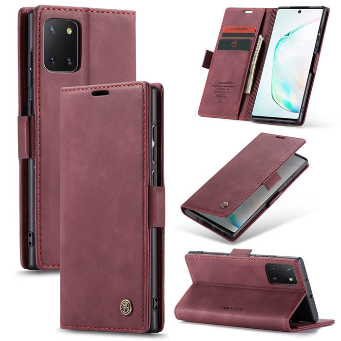 CaseMe Samsung Galaxy A81/Note 10 Lite Wallet Case Red - Click Image to Close