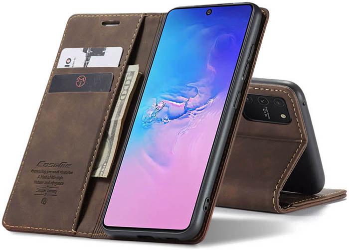 CaseMe Samsung Galaxy A91/S10 Lite Wallet Kickstand Magnetic Flip Leather Case