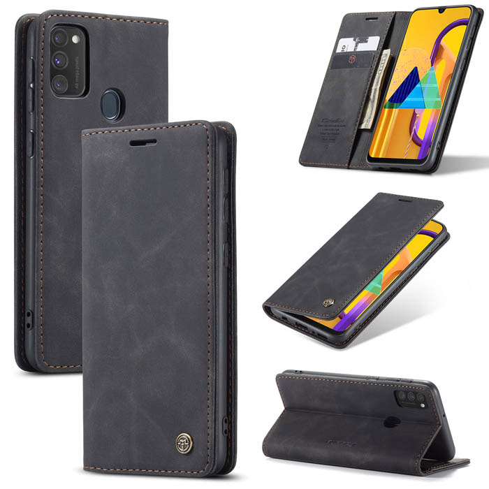 CaseMe Samsung Galaxy M30S/M21 Wallet Magnetic Case Black