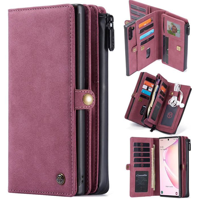 CaseMe Samsung Galaxy Note 10 Multi-Functional Wallet Case Red