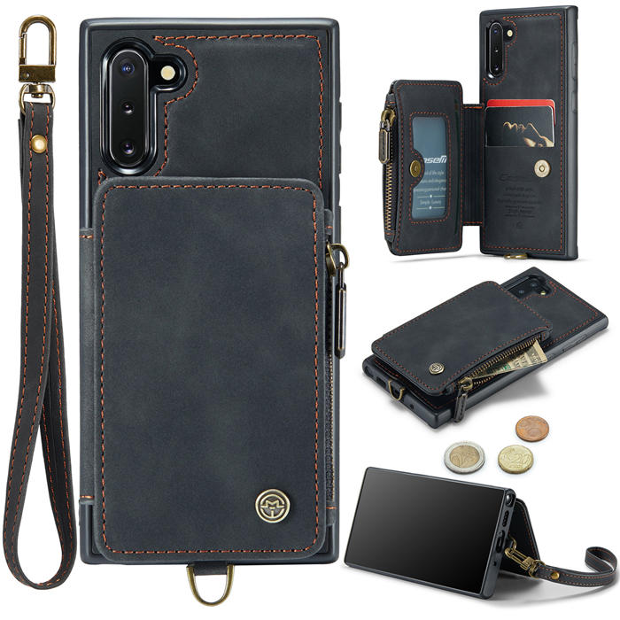 CaseMe Samsung Galaxy Note 10 Wallet RFID Blocking Case Black