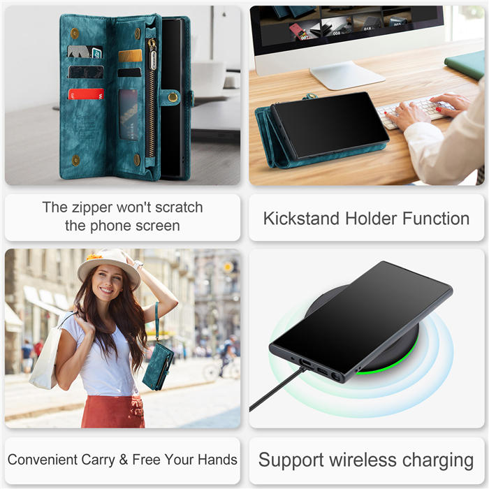 CaseMe Samsung Galaxy Note 10 Plus Wallet Case with Wrist Strap