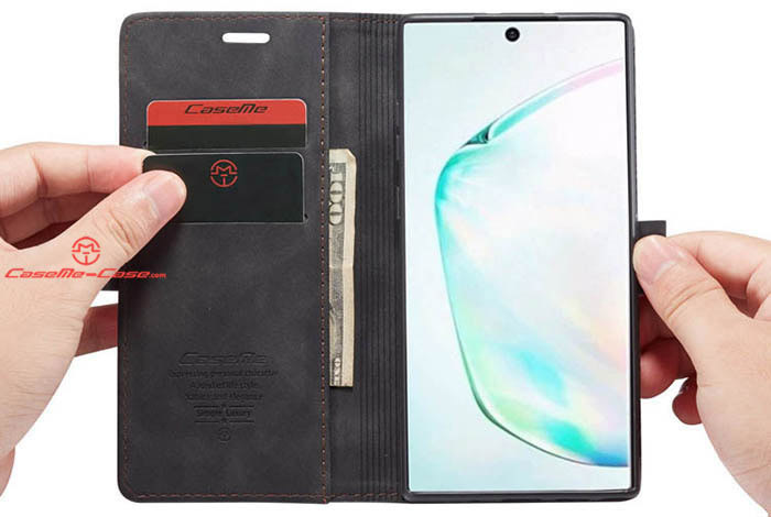 CaseMe Samsung Galaxy Note 10 Plus Wallet Kickstand Magnetic Flip Leather Case