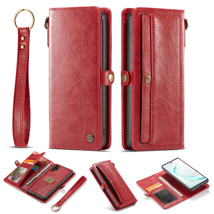 CaseMe Samsung Galaxy Note 10 Plus Wallet Detachable Case Red