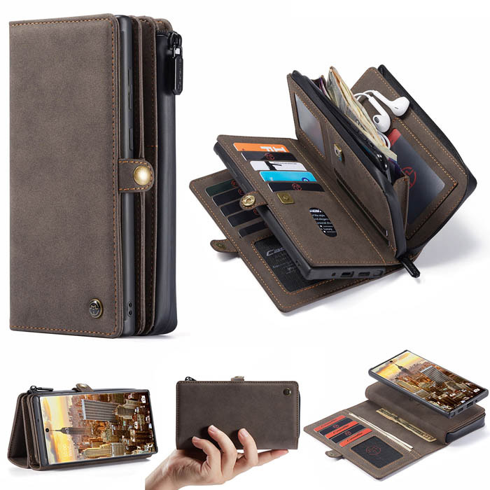 CaseMe Samsung Galaxy Note 20 Multi-Functional Wallet Case Coffee