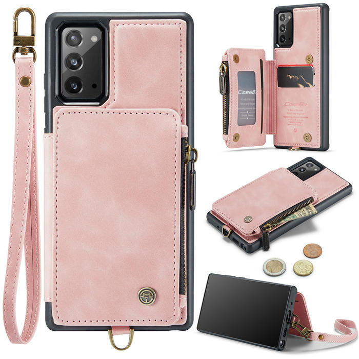 CaseMe Samsung Galaxy Note 20 Wallet RFID Blocking Case Pink