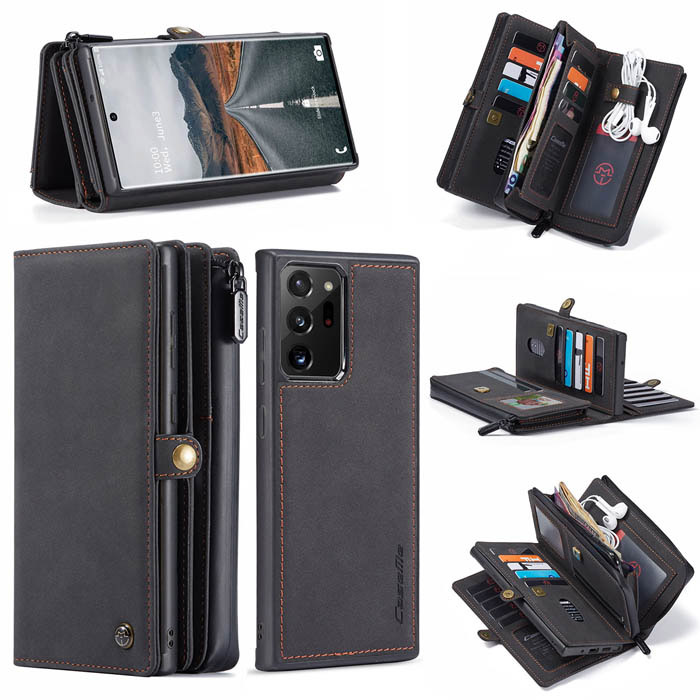 CaseMe Samsung Galaxy Note 20 Ultra Multi-Functional Wallet Case Black